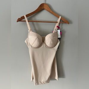 Shapewear Lace Trimmed Beige Camisole